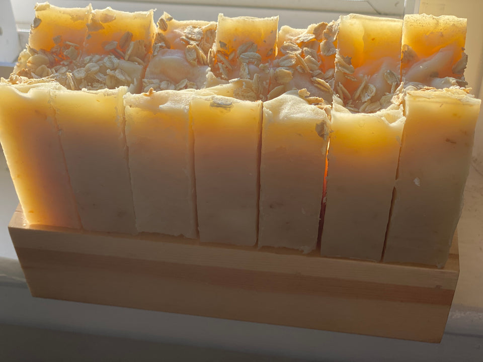 oatmeal honey handmade soap bars