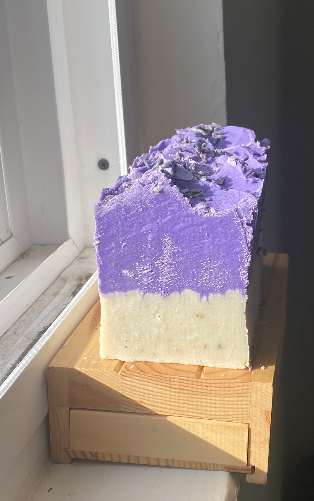 Relaxing Lavender Soap with Real Lavender Buds